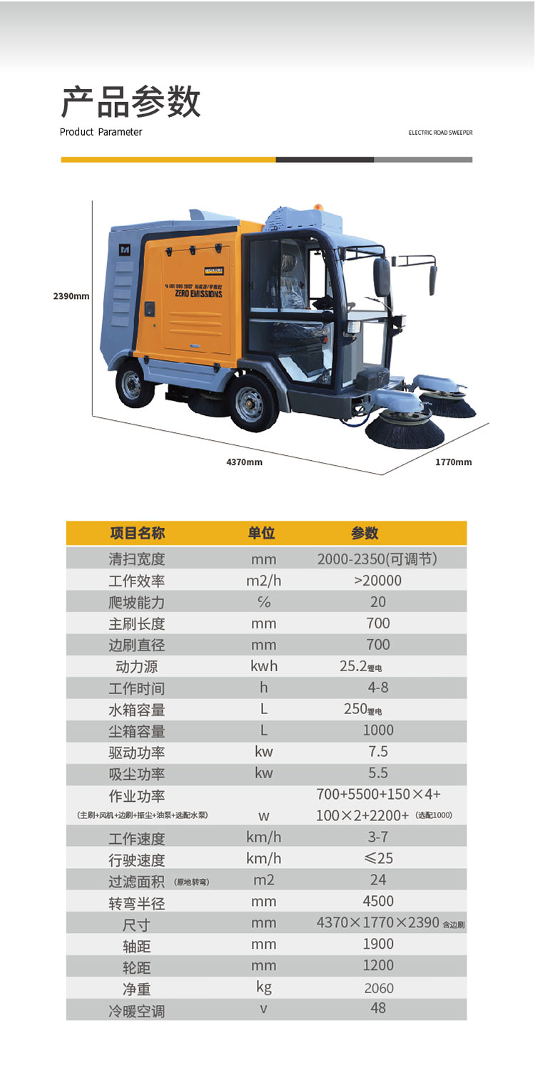 純吸式掃地車,四輪掃路車,街道清掃車